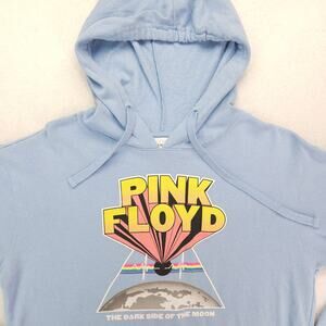 Pink Floyd Pullover Long Sleeve Casual Hoodie Womens Size Large L Blue